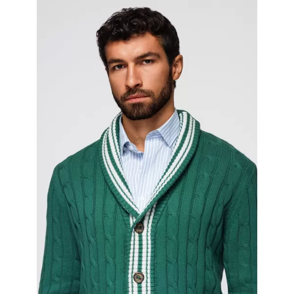  Pánský kardigan OMBRE OM-SWCD-0152 GREEN 