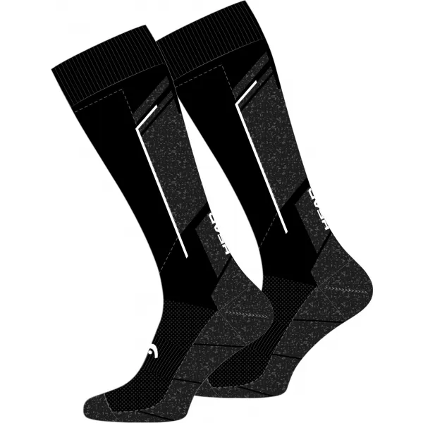  Ponožky HEAD SKI BEGINNER KNEEHIGH 2P BLACK/DARK GREY 