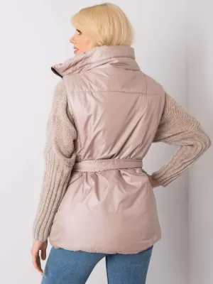 Dámská vesta EX MODA EM-KZ-611.40X BEIGE