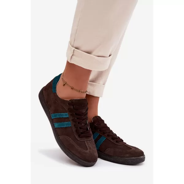  Dámské tenisky ZAZOO N1068 BROWN/BEIGE 