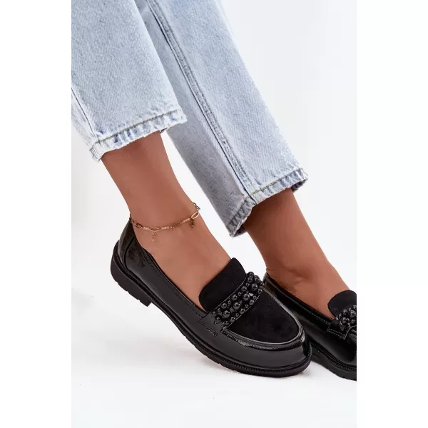  Dámské mokasíny D&A HY52-541 BLACK 