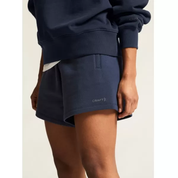  Dámské těžké teplákové šortky CRAFT Corp. Frequent Sweatshorts W TMAVĚ MODRÁ 