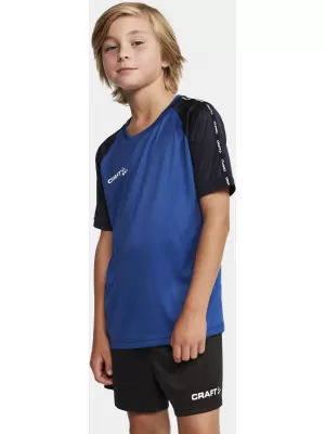 Dětské kontrastní sportovní tričko CRAFT TW Squad Go Contrast Jersey Jr KLUBOVÁ KOBALTOVÁ/NÁMOŘNÍ