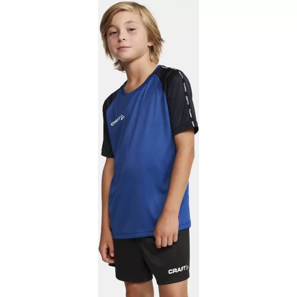  Dětské kontrastní sportovní tričko CRAFT TW Squad Go Contrast Jersey Jr KLUBOVÁ KOBALTOVÁ/NÁMOŘNÍ 