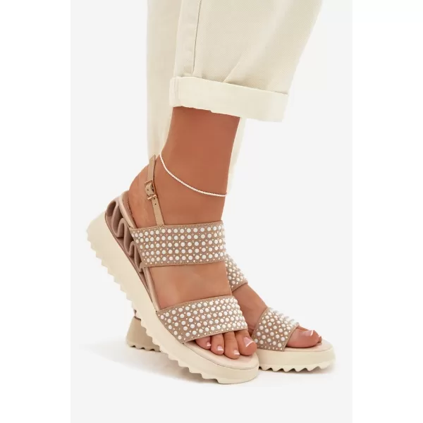  Dámské sandály D&A CR61-3067 BEIGE 