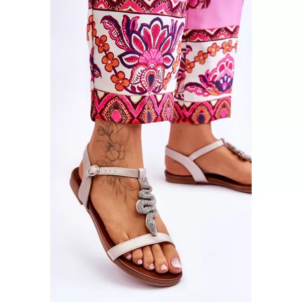  Dámské sandály S.BARSKI KV-5541-42 BEIGE 