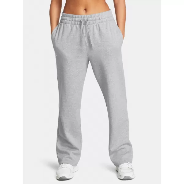  Dámské sportovní kalhoty UNDER ARMOUR UA RIVAL FLC STRAIGHT PANT 1381847-011 ŠEDÁ 