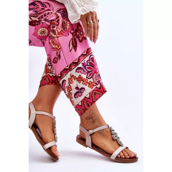  Dámské sandály S.BARSKI KV-5541-42 BEIGE 