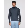 Pánský svetr OMBRE OM-SWTN-0157 NAVY BLUE