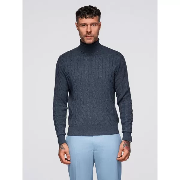  Pánský svetr OMBRE OM-SWTN-0157 NAVY BLUE 