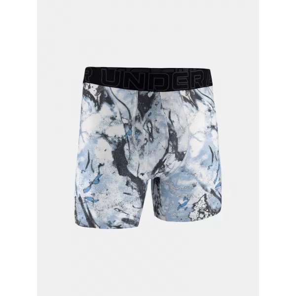 Pánské boxerky UNDER ARMOUR UA PERFORMANCE TECH - PRINT 6IN - 1PK 1383875-101 ČERNÁ 