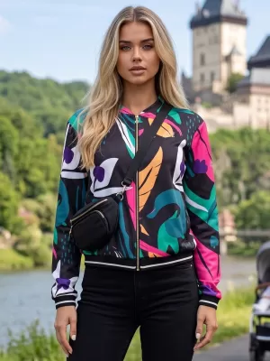 Dámská bunda ALTISPORT HADARIT ČERNÁ VZOR