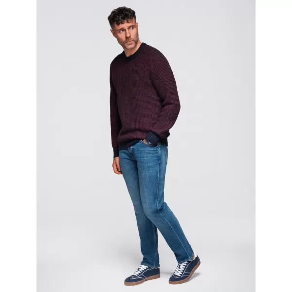  Pánský svetr OMBRE OM-SWSW-0122 MAROON 