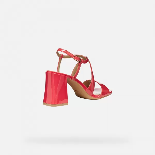  Dámské sandály GEOX NEW ERAKLIA 80 T01 G012895 ČERVENÁ 