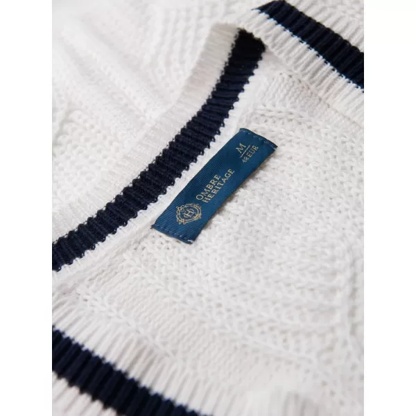  Pánský svetr OMBRE OM-SWSW-0151 WHITE 