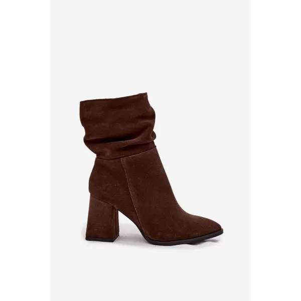  Dámské kozačky ZAZOO 4216 BROWN 