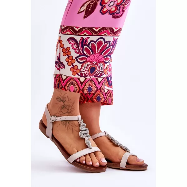  Dámské sandály S.BARSKI KV-5541-42 BEIGE 