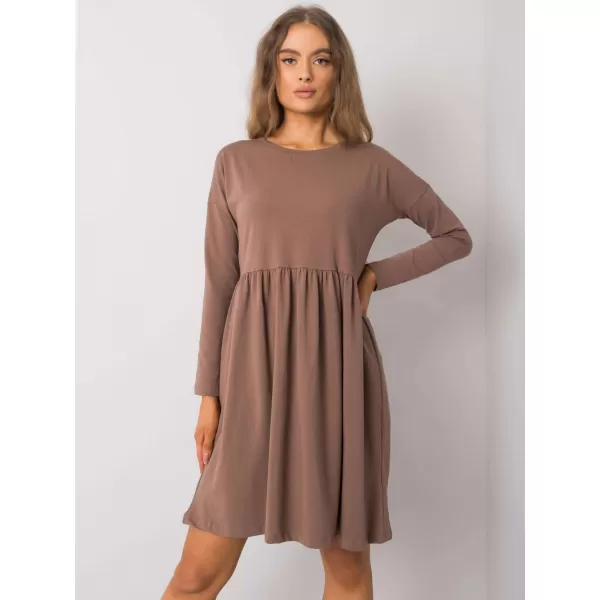  Dámské šaty RUE PARIS RV-SK-5889.41P BROWN 