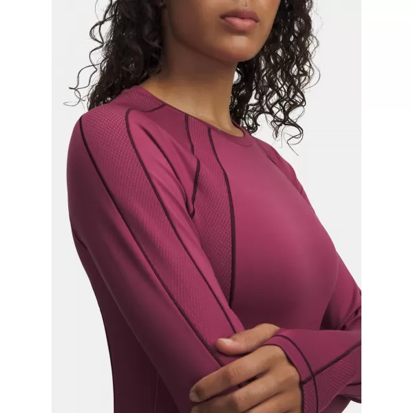  Dámské triko UNDER ARMOUR UA COLDGEAR TEXTURED CREW 6003999-659 ČERVENÁ 