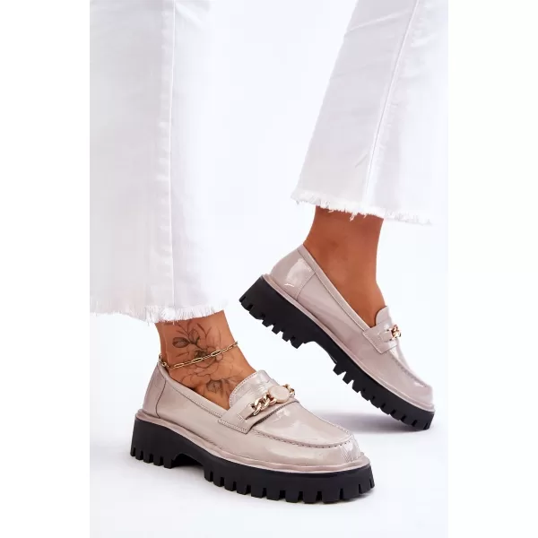  Dámské mokasíny S.BARSKI Ronin LIGHT GREY 