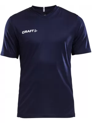 Pánské sportovní tričko s výstřihem do V CRAFT TW Squad Go Jersey Solid M NÁMOŘNÍ MODRÁ