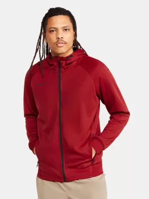 Pánská bunda s kapucí CRAFT Corp. ADV Unify Hoodie Jacket M JASNĚ ČERVENÁ