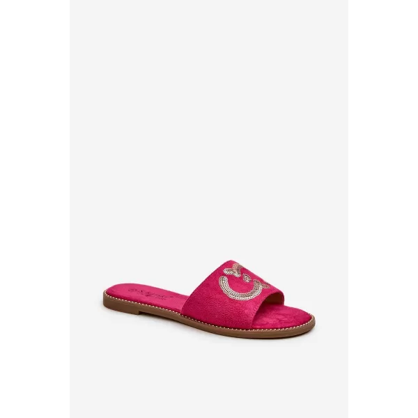  Dámské žabky S.BARSKI KV27-052 FUCHSIA 
