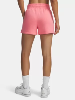 Dámské kraťasy UNDER ARMOUR RIVAL FLEECE SHORT 1382723-600 RŮŽOVÁ
