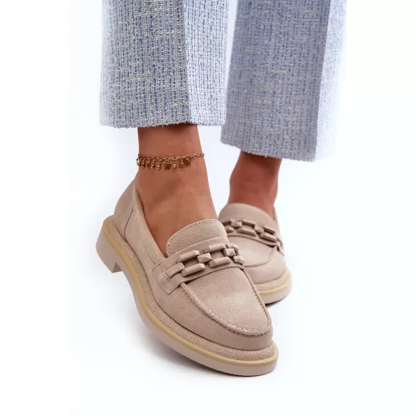  Dámské mokasíny S.BARSKI HX52-222 BEIGE 