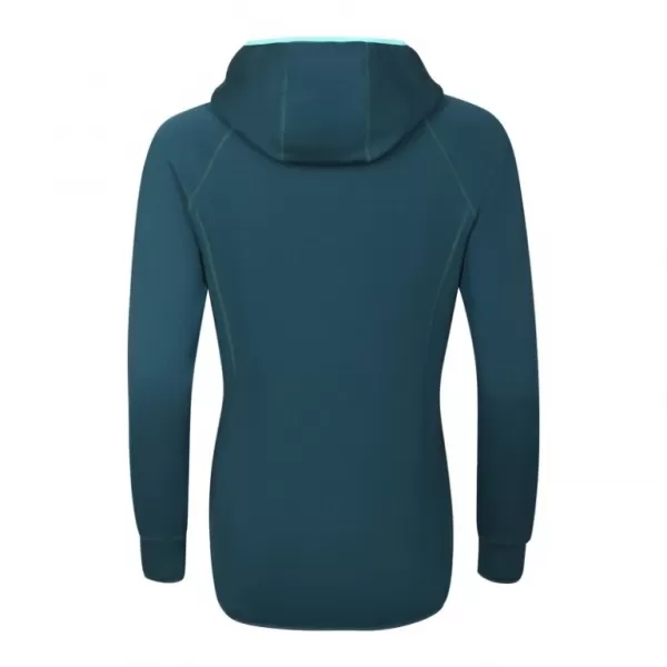  Dámská mikina Progress TISPA MERINO HOODY funkční kapucí ZELENÁ 