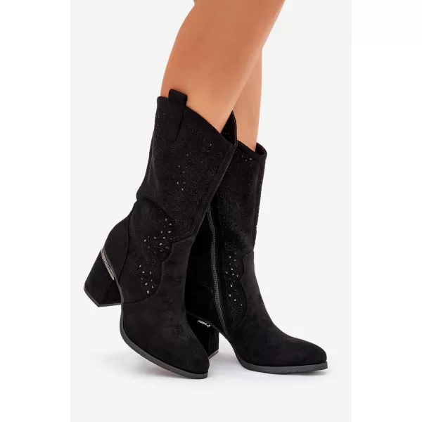  Dámské kozačky S.BARSKI HY51-238 BLACK 