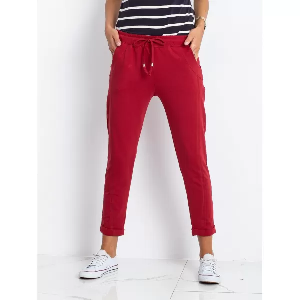  Dámské tepláky BASIC FEEL GOOD RV-DR-3589.06X BURGUNDY 