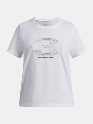 Dívčí triko UNDER ARMOUR UA G STAR LOGO LOCKERTAG SS 6009718-100 BÍLÁ