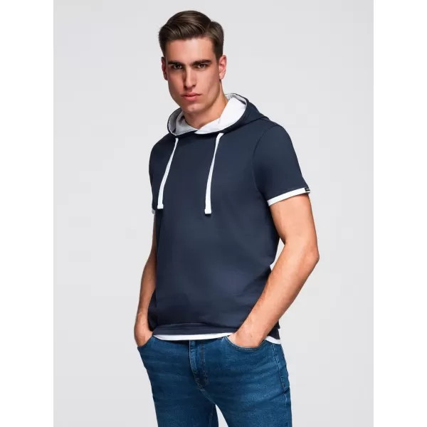  Pánské triko OMBRE OM-TSCT-0256 NAVY BLUE 