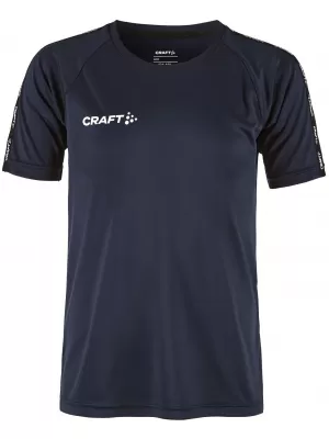 Dětské kontrastní sportovní tričko CRAFT TW Squad Go Contrast Jersey Jr NÁMOŘNÍ MODRÁ
