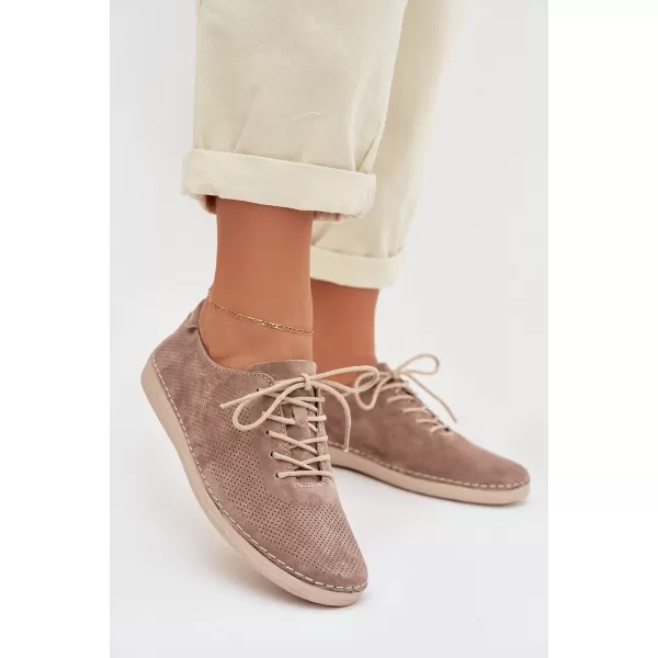  Dámské boty S.BARSKI LR61-7080 DARK BEIGE 