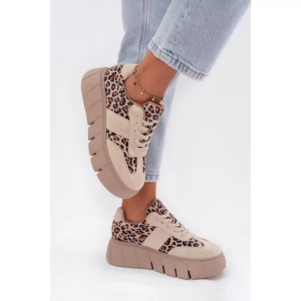  Dámské tenisky VINCEZA LEOPARDO BEIGE 