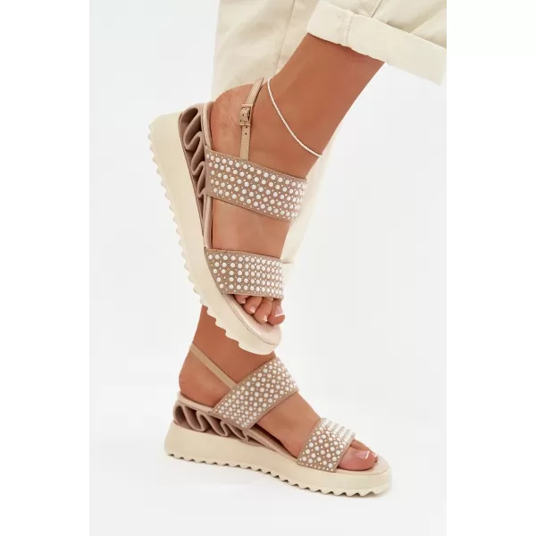  Dámské sandály D&A CR61-3067 BEIGE 