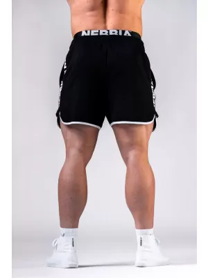NEBBIA Teplákové šortky HERO 295 BLACK