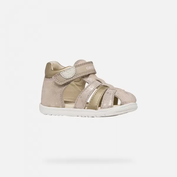  Dívky první kroky GEOX SANDAL MACCHIA B254WB007NFC8560 BÉŽOVÁ 