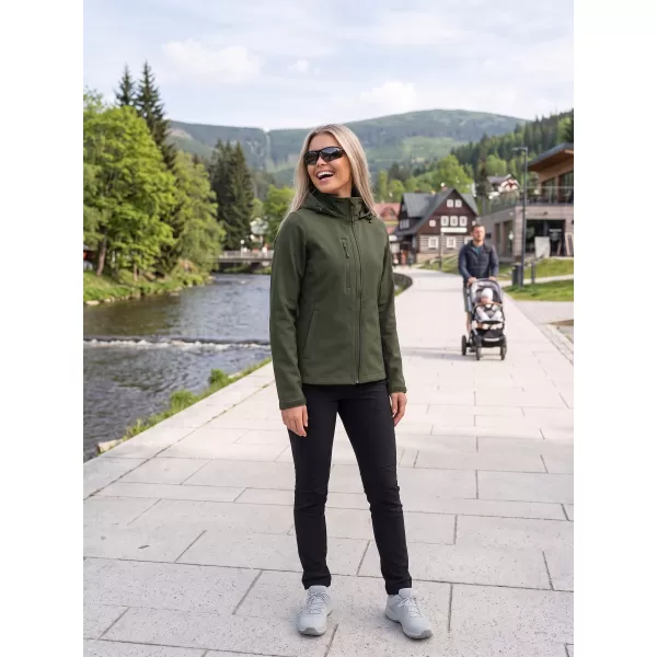  Dámská softshellová bunda ALTISPORT NoPrint NP/ALW945 MILITARY 