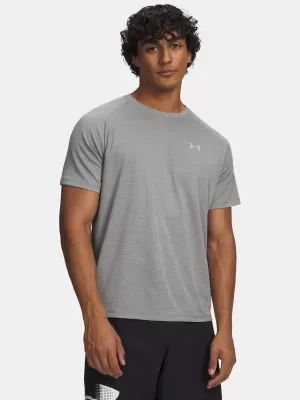 Pánské triko UNDER ARMOUR TECH TEXTURED SS 1382796-709 ŠEDÁ