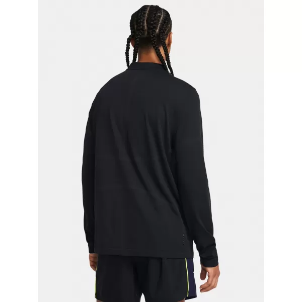  Pánské triko UNDER ARMOUR VANISH ELITE SEAMLESS 1/4 ZP 1382798-001 ČERNÁ 