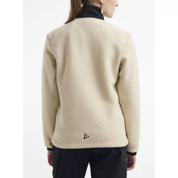 Dámská fleecová mikina Sherpa CRAFT Corp. ADV Pile Fleece Jacket W PŘÍRODNÍ/ČERNÁ 