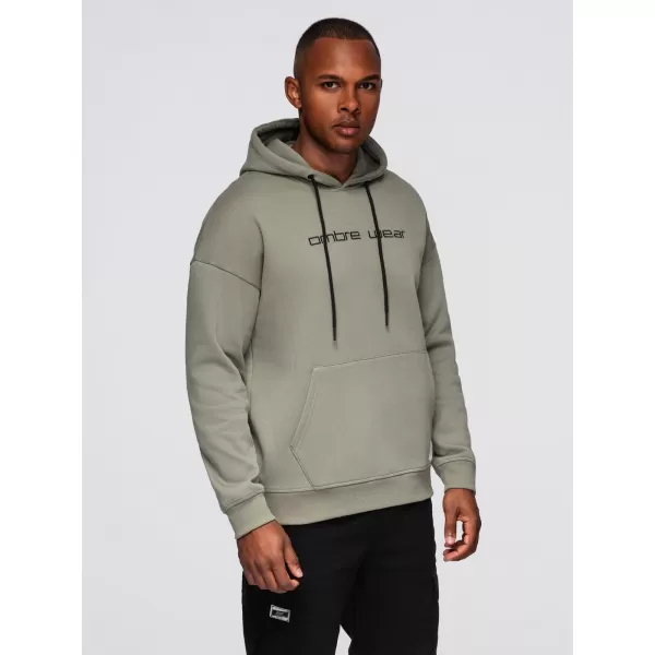  Pánská mikina OMBRE OM-SSNZ-0241 KHAKI 