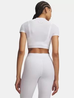 Dámské triko UNDER ARMOUR HEATGEAR ELITE CROP MCK SS 6014710-100 BÍLÁ