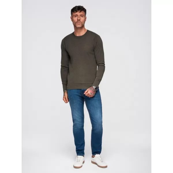  Pánský svetr OMBRE OM-SWBS-0106 OLIVE MELANGE 