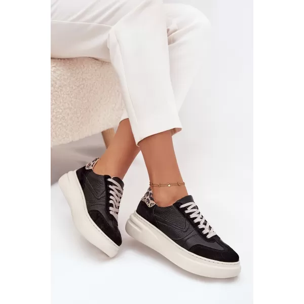  Dámské tenisky ZAZOO N1263 BEIGE/BLACK 