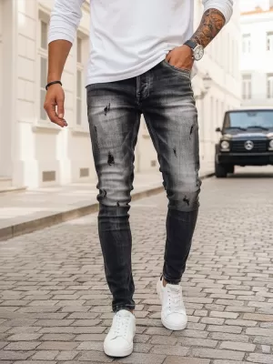 Pánské kalhoty DSTREET SVĚTLE ŠEDÁ
