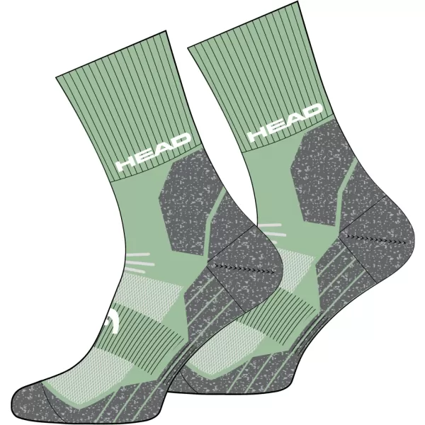  Ponožky HEAD HIKING ALL CLIMATES CREW 2P 701024003 LIGHT GREEN 